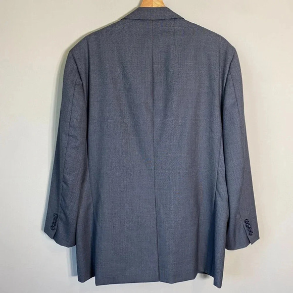 Hickey Freeman Canterbury Wool Sport Coat Dinner Jacket Blazer Men's 44R Gray - Picture 9 of 14